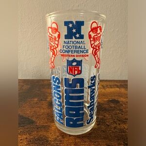 Vintage 1976 Welch’s NFL National Football Conference Western Division Glass